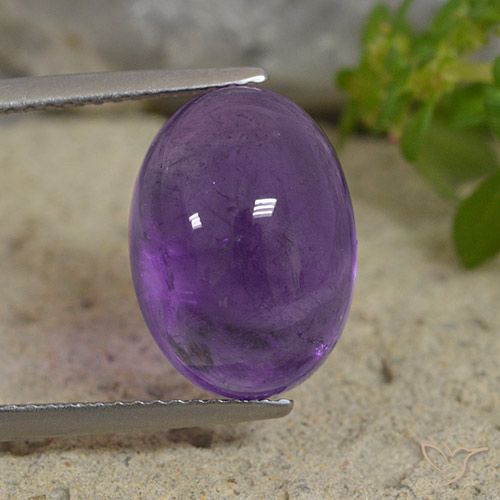 7.66ct Natural Medium Violet Amethyst, Oval, Transparent