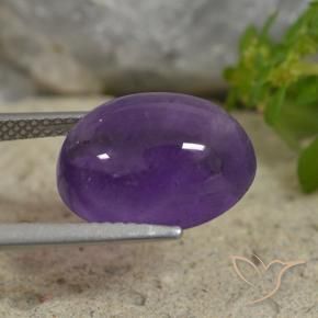 Amethyst Gemstone in 14 x 10 mm (calibrated) Size for Sale, Amethyst Stone in Medium Violet Color