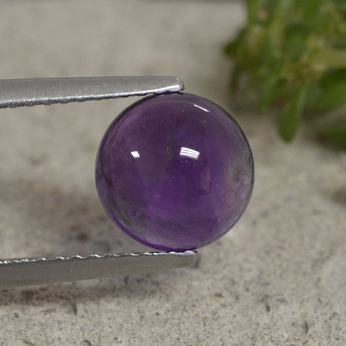 Medium Violet Аметист Камень - 1.9ct Круглый Кабошон (ID: 494083)