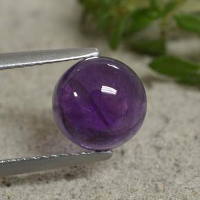 Medium Violet Amethyst Gem - 2.5ct Round Cabochon (ID: 494088)
