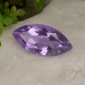 1.53 ct Violet Amethyst Stone, Natural Amethyst in Marquise Facet Shape for Sale