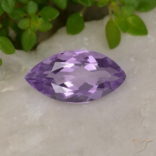 1.85 ct Violet Amethyst Stone, Natural Amethyst in Marquise Facet Shape for Sale