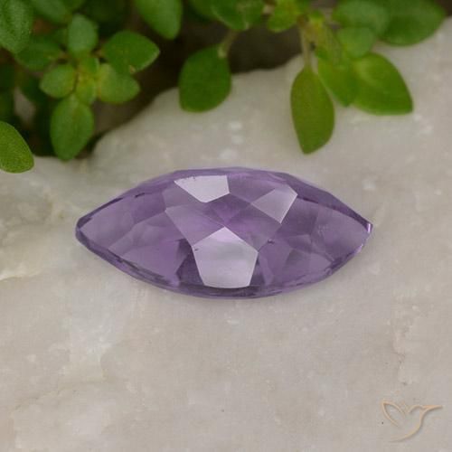 Amethyst Gemstone in 11.8 x 6 mm Size for Sale, Amethyst Stone in Medium Violet Color