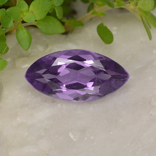 Medium Violet Аметист Камень - 1.9ct Фасетная Маркиза (ID: 494411)