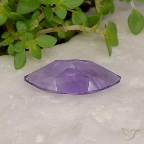 Amethyst Gemstone in 12 x 5.9 mm Size for Sale, Amethyst Stone in Deep Pinkish Violet Color