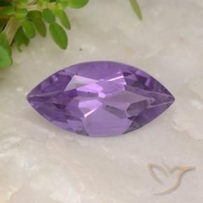 1.77 ct Violet Amethyst Stone, Natural Amethyst in Marquise Facet Shape for Sale