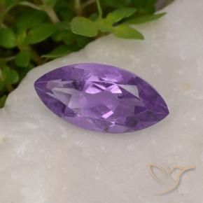 1.94 ct Violet Amethyst Stone, Natural Amethyst in Marquise Facet Shape for Sale