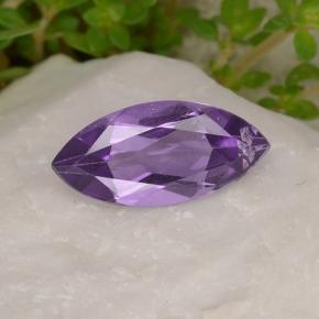 1.43 ct Violet Amethyst Gemstone, Amethyst Gem in Marquise Facet Shape for Sale.
