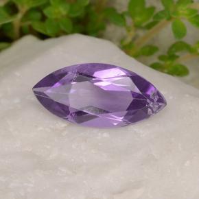 1.43 ct Violet Amethyst Stone, Natural Amethyst in Marquise Facet Shape for Sale