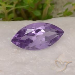 1.82 ct Violet Amethyst Stone, Natural Amethyst in Marquise Facet Shape for Sale