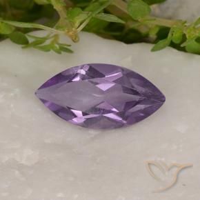 1.58 ct Violet Amethyst Stone, Natural Amethyst in Marquise Facet Shape for Sale