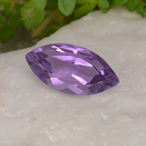 Medium Violet Amethyst Gem - 2ct Marquise Facet (ID: 494435)