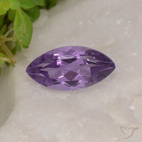 Medium Violet Amethyst Gem - 1.9ct Marquise Facet (ID: 494436)