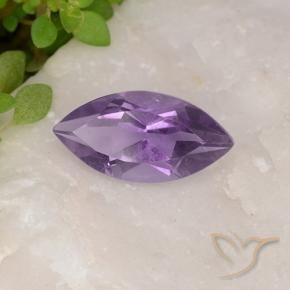 1.70 ct Violet Amethyst Stone, Natural Amethyst in Marquise Facet Shape for Sale