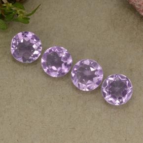 1.70 ctw Violet Amethyst Gemstones, Amethyst Gems in Round Facet Shape for Sale.