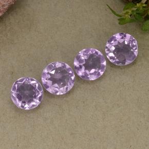 1.70 ctw Violet Amethyst Stones, Natural Amethyst in Round Facet Shape for Sale