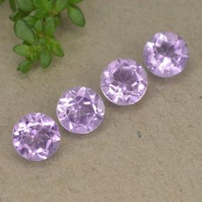 2.01 ctw Violet Amethyst Stones, Natural Amethyst in Round Facet Shape for Sale