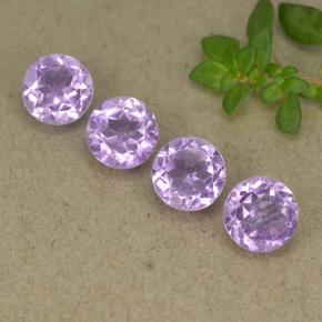 1.78 ctw Violet Amethyst Gemstones, Amethyst Gems in Round Facet Shape for Sale.