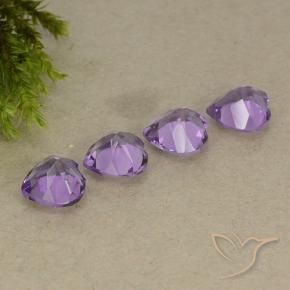 Amethyst Gemstones in 6 x 4.9 mm Size for Sale, Amethyst Stones in Medium Purplish Violet Color