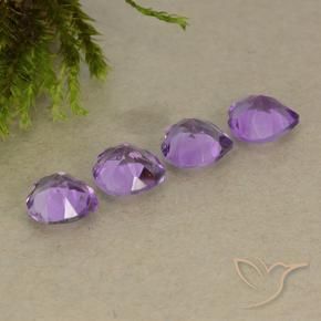 Amethyst Gemstones in 6 x 6 mm (calibrated) Size for Sale, Amethyst Stones in Medium Purplish Violet Color