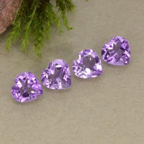 Violeta púrpura Amatista Gema - 0.6ct Forma de corazón (ID: 497249)