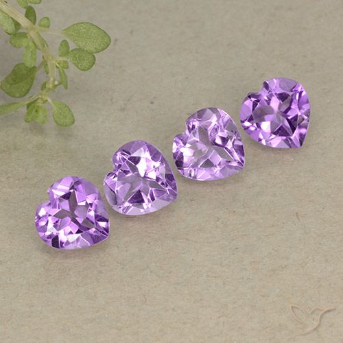 2.83ctw Natural Medium Purplish Violet Amethyst, Heart, VVS-VS