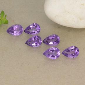 Lebhaftes Violett Amethyst Edelstein - 0.4ct Birnen Schliff (ID: 497632)