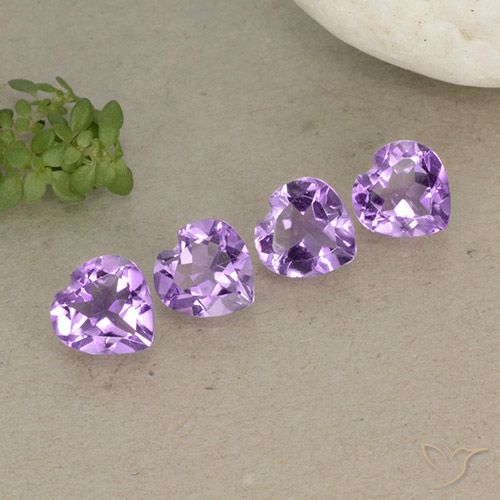 2.5 ct Heart Cut Amethyst, 5.9 x 5.8 mm From Brazil, Photo A