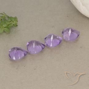 Amethyst Gemstones in 6 x 6 mm (calibrated) Size for Sale, Amethyst Stones in Medium Purplish Violet Color