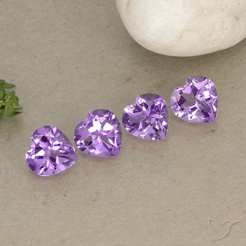 2.80ctw Natural Purplish Violet Amethyst, Heart, VVS-VS