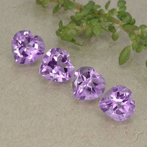 3.04ctw Natural Medium Purplish Violet Amethyst, Heart, VVS-VS