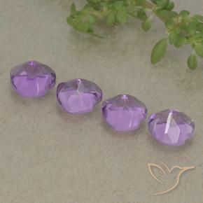 Amethyst Gemstones in 6 x 6 mm (calibrated) Size for Sale, Amethyst Stones in Medium Purplish Violet Color