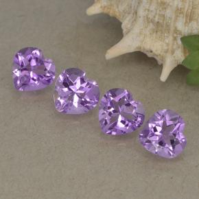 Violeta púrpura intenso Amatista Gema - 0.8ct Forma de corazón (ID: 497661)