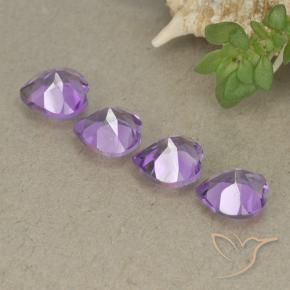 Amethyst Gemstones in 6 x 6 mm (calibrated) Size for Sale, Amethyst Stones in Vivid Violet Color