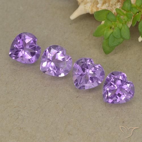 3.12ctw Natural Intense Violet Amethyst, Heart, VVS-VS