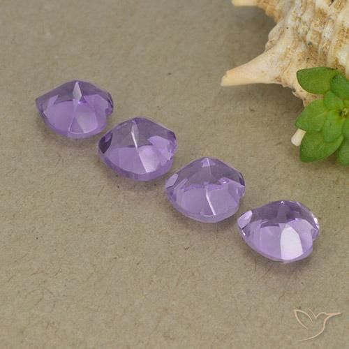 Amethyst Gemstones in 6 x 6 mm (calibrated) Size for Sale, Amethyst Stones in Intense Violet Color