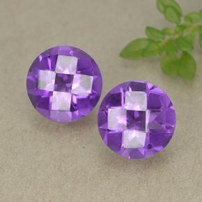 2.6ct Round Checkerboard Violet Amethyst Gem for sale 2.6ct Round Checkerboard Violet Amethyst Gem (ID: 498398)