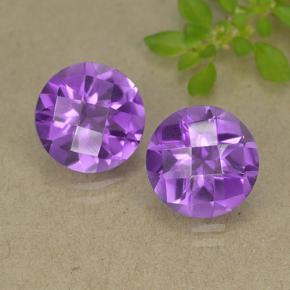2.5ct Round Checkerboard Violet Amethyst Gem for sale 2.5ct Round Checkerboard Violet Amethyst Gem (ID: 498429)