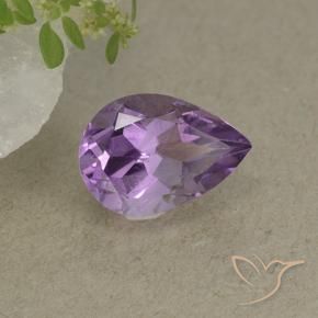 1.81 ct Violet Amethyst Stone, Natural Amethyst in Pear Facet Shape for Sale