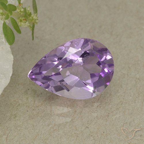 1.84ct Natural Pinkish Iris Violet Amethyst, Pear Shape, VVS-VS