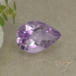 1.84 ct Violet Amethyst Stone, Natural Amethyst in Pear Facet Shape for Sale