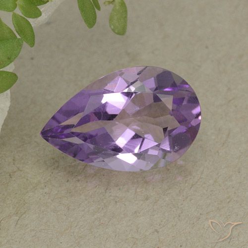 2.05ct Natural Deep Violet Amethyst, Pear Shape, VVS-VS