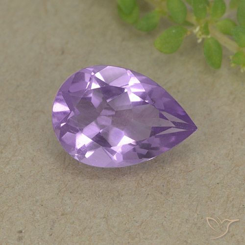 Medium Violet Amethyst Gem - 1.4ct Pear Facet (ID: 498941)