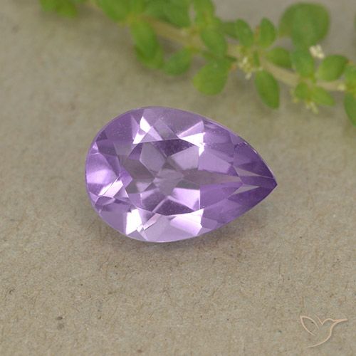 1.56ct Natural Deep Iris Violet Amethyst, Pear Shape, VVS-VS