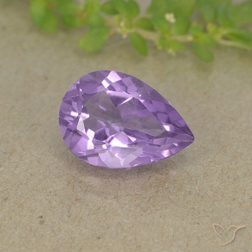 Deep Iris Violet Аметист Камень - 1.6ct Фасетная Груша (ID: 498945)