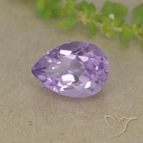 2.11 ct Violet Amethyst Stone, Natural Amethyst in Pear Facet Shape for Sale