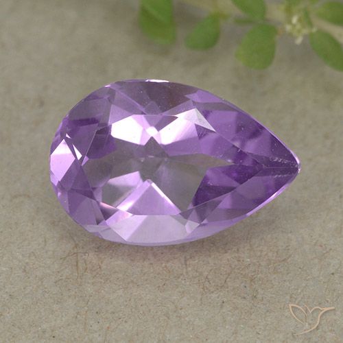1.58ct Natural Pinkish Violet Amethyst, Pear Shape, VVS-VS