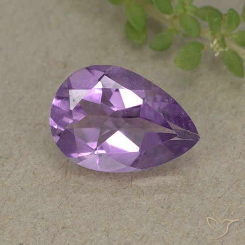 Medium Violet Аметист Камень - 1.5ct Фасетная Груша (ID: 498978)