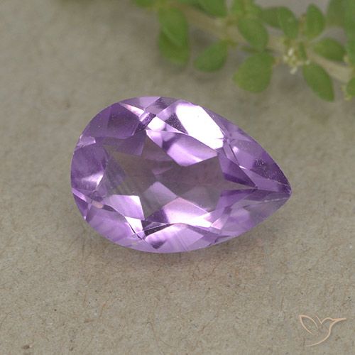 1.80ct Natural Medium Violet Amethyst, Pear Shape, VVS-VS