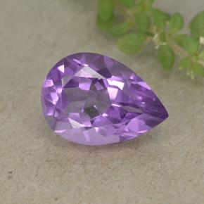 Rosaig-violett Amethyst Edelstein - 1.7ct Birnen Schliff (ID: 498982)